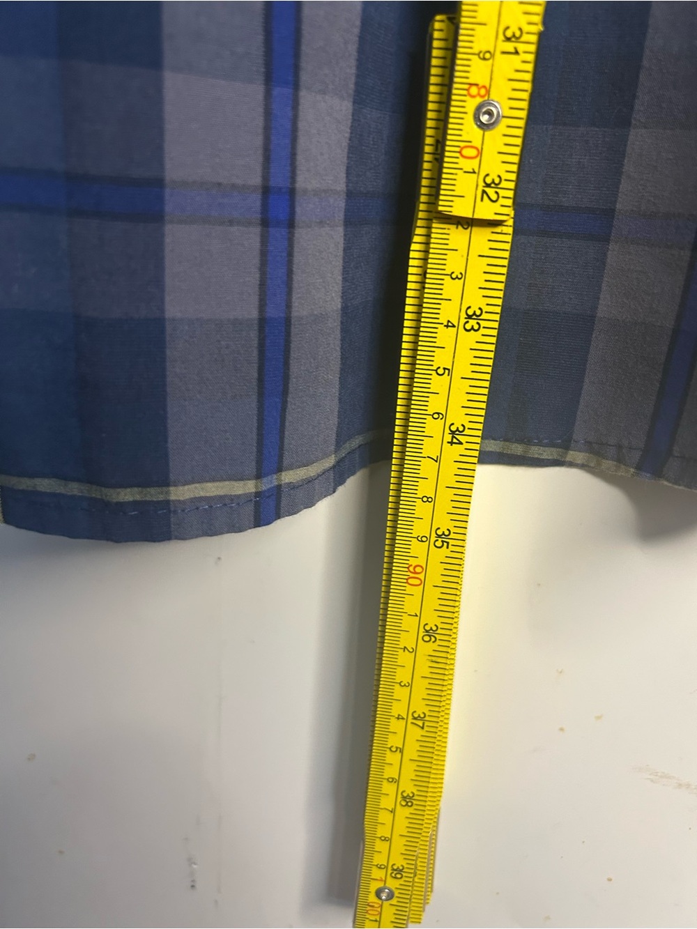 Foundry Easy Care Blue Plaid Long Sleeve Shirt 2XLT - Picture 5 of 6